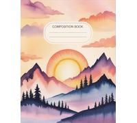 Landscape Watercolor Nature Notebook: 120 Pages Composition Book, with Cartoon Cover Design, ideal for School Notes, Drawing, Students, Writers, Back ... Design, ideal for School Notes, Drawing, St