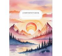 Landscape Watercolor Nature Notebook: 120 Pages Composition Book, with Handdrawn Cover Design, suitable for Ideas, Drawing, Students, Women, Christmas ... suitable for Ideas, Drawing, Students, Wom