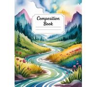 Landscape Watercolor Nature Notebook: 120 Pages Composition Book, with Illustration Cover Design, ideal for School Notes, Creative Writing, Drawing, ... Illustration Cover Design, ideal for School
