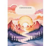 Landscape Watercolor Nature Notebook: 120 Pages Composition Book, with Pastelcartoon Cover Design, designed for Drawing, School Notes, Creative ... Book, with Pastelcartoon Cover Design, d