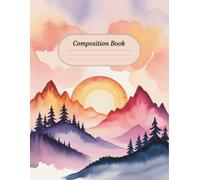 Landscape Watercolor Nature Notebook: 120 Pages Composition Book, with Pastelcartoon Cover Design, designed for Drawing, Ideas, School Notes, Writers, ... with Pastelcartoon Cover Design, designed for