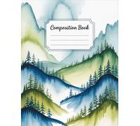 Landscape Watercolor Nature Notebook: 120 Pages Composition Book, with Softwatercolors Cover Design, great for Ideas, Journaling, Drawing, Girls, ... with Softwatercolors Cover Design, great fo