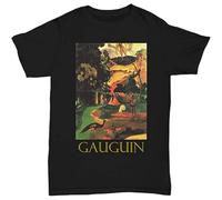 Landscape with Peacocks by Paul Gauguin Tshirt Men's Tops Tees Black L