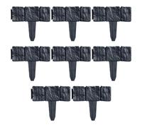 Landscaping Stone Edging - 10 Piece Imitation No Dig Landscape Border, Decorative Flower Bed Edging, Outdoor Garden Retaining Border Stones for Outdoor Lawn Yard Landscape Grass Trees Garden Porch Cou