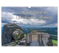 Landschaften der Sächsischen Schweiz (Wandkalender 2026 DIN A3 quer), CALVENDO Monatskalender: Atemberaubende Panoramen und Naturwunder