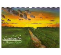 Landschaften in Acryl & Aquarell (Wandkalender 2026 DIN A3 quer), CALVENDO Monatskalender: Ein Jahr in Farben - Kunst, die den Alltag streichelt