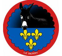 L'âne grand noir du Berry - 15 cm - Sticker/autocollant