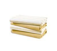 LANE LINEN Lot de 4 torchons de cuisine en coton pour sécher la vaisselle, 45,7 x 71,1 cm, absorbants, à séchage rapide, jaune citron