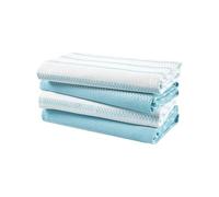 LANE LINEN Lot de 4 torchons de cuisine en coton pour sécher la vaisselle, 45,7 x 71,1 cm, essuie-mains absorbants, torchons à vaisselle à séchage rapide - Aqua