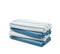 LANE LINEN Lot de 4 torchons de cuisine en coton pour sécher la vaisselle, 45,7 x 71,1 cm, torchons de cuisine absorbants, à séchage rapide - Bleu saphir