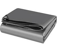 Laneetal Bâche de Protection en Polyéthylène 4x5m 280g/m² PE Bâche Imperméable Ultra Lourde et Résistante Revêtue des Deux côtés avec Oeillets en Aluminium Couverture Étanche pour Jardin,Grau