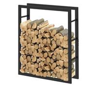 Laneetal Range Bûches Vertical, 100x80x25 cm, Métal, Noir