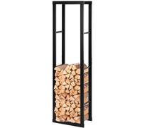 Laneetal Range Bûches Vertical, 150x40x25 cm, Métal, Noir