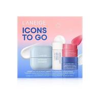 LANEIGE Original | Icons to go | Icons to Go Set - Coffret soin du visage | (Crème Skin Cerapeptide 15 ml + Water Bank Crème hydratante 20 ml + Masque Nuit 10 ml + Masque pour les lèvres 3 g)