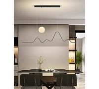 Lanekd LED Luminaire Suspension Table à Manger Suspendu Lampe Moderne Salle à Manger Lampe Pendante Étoile Projection Design LED Créatif Lumière Pendant Bar Salon Chambre Plafonnier (Noir)