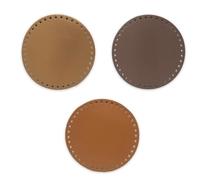 LaneWorld Base pour sac à crochet, rond, 18 cm, résistance maximale, fond pour sac à crochet, bricolage, fond pour sac en cuir, 3 pièces (FB4)