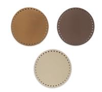 LaneWorld Base pour sac à crochet, rond, 18 cm, résistance maximale, fond pour sac à crochet, bricolage, fond pour sac en cuir, 3 pièces (FB3)