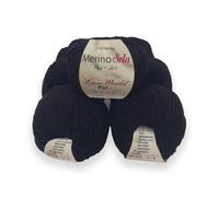 LaneWorld Pelote mérinos soie, 80 % laine mérinos 20 % soie, 50 g, fil pour aiguilles 3,5-4 et crochet 4,5-5, doux et brillant, fabriqué en Italie (5, MS52)