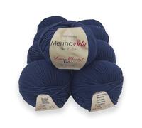 LaneWorld Pelote mérinos soie, 80 % laine mérinos 20 % soie, 50 g, fil pour aiguilles 3,5-4 et crochet 4,5-5, doux et brillant, fabriqué en Italie (5, MS4)