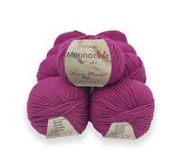 LaneWorld Pelote mérinos soie, 80 % laine mérinos 20 % soie, 50 g, fil pour aiguilles 3,5-4 et crochet 4,5-5, doux et brillant, fabriqué en Italie (5, MS16)