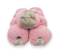 LaneWorld Pelote mérinos soie, 80 % laine mérinos 20 % soie, 50 g, fil pour aiguilles 3,5-4 et crochet 4,5-5, doux et brillant, fabriqué en Italie (10, MS14)