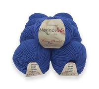 LaneWorld Pelote mérinos soie, 80 % laine mérinos 20 % soie, 50 g, fil pour aiguilles 3,5-4 et crochet 4,5-5, doux et brillant, fabriqué en Italie (10, MS47)