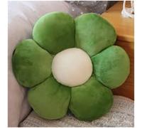 LANFIRE Coussin de Plancher à Fleurs - Oreiller Tatami Décoratif en Peluche pour Siège de Chaise, Canapé-lit (30cm, Vert Foncé)