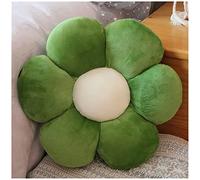 LANFIRE Coussin d'oreiller à Fleurs Coussin de Plancher Coussins de siège de Chaise Oreiller Tatami Oreiller décoratif en Peluche Canapé-lit Oreiller (65cm, Dark Green)