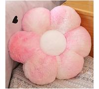 LANFIRE Coussin d'oreiller à Fleurs Coussin de Plancher Coussins de siège de Chaise Oreiller Tatami Oreiller décoratif en Peluche Canapé-lit Oreiller (50cm, Pink White)