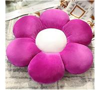 LANFIRE Coussin d'oreiller à Fleurs Coussin de Plancher Coussins de siège de Chaise Oreiller Tatami Oreiller décoratif en Peluche Canapé-lit Oreiller (30cm, Dark Purple)