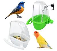 Lanfly 2 Pcs Oiseau Cage Mangeoire Perroquet Perruches Nourrir Plat Tasses Oiseaux Distributeur d'eau Bols De Nourriture Suspendus Cage À Oiseaux Tasses Titulaire Graine Conteneur De Nourriture