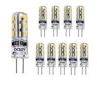 lang boss Lot de 10 ampoules LED G4 non dimmables 12 V CC 1 W Angle de faisceau de 360 degrés pour éclairage de meubles, bureau, affichage de marchandises, éclairage intérieur (blanc chaud)