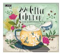 Lang Calendrier mural 2026 Café - Calendrier de 12 mois avec reliure agrafée, illustration de café fantaisiste par LoriLynn Simms, 34 x 30 cm