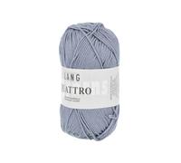Lang Quattro Couleur Choix de haute qualité Coton peigné mercerisé uni Laine (33 - Bleu acier)