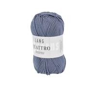 Lang Quattro Couleur Choix de qualité supérieure Coton peigné mercerisé Uni Laine (34 - Indigo)