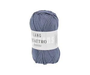 Lang Quattro Couleur Choix de qualité supérieure Coton peigné mercerisé Uni Laine (34 - Indigo)