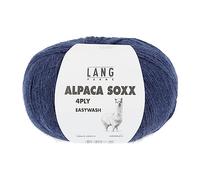Lang Yarns ALPACA SOXX 4 plis 100 g/390 m Couleur 25 Bleu marine
