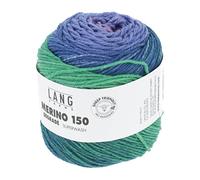 Lang Yarns Laine mérinos 150 Dégradé Fb. 4 bleu/rose/rouge 50 g