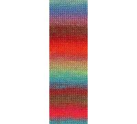 Lang Yarns Mille Colori Chaussettes & Lace Luxe Coloré Bleu Clair / Rouge /