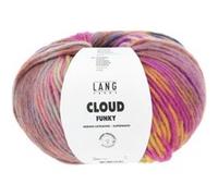Lang Yarns Pelote de laine Cloud Funky 100g Multicolore Pastel Rose et Jaune 0023 Multicolore Pastel Rose et Jaune 0023