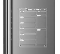 Langaelex Tableau Magnetique Frigo 30 x 20 cm Planning Semaine Effaçable Transparent en Acrylique Planificateur Hebdomadaire - Anglais