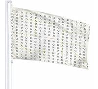 Langage de modélisation unifié Drapeau Décor 0,9 x 1,5 m Mots-clés en surbrillance Lettre Analyse Mot croisé Polyester Motif imprimé Décoration d'extérieur pour la maison et le jardin