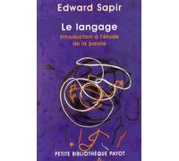 Langage, introduction à l'étude de la parole