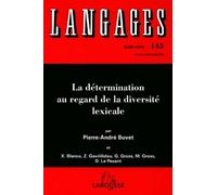 Langages N° 145 Mars 2002 : La détermination au regard de la diversité lexicale