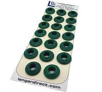 Langard - Lot de 20 œillets - 12 mm - Vert foncé - Montage Facile, à Clipser Puis enfoncer