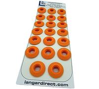 Langard Lot de 20 œillets Orange 12 mm
