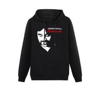 LANGBIRUI Andrea Bocelli Sentimento Mens Long Sleeve Hoody with Pocket Sweatershirt Hooded Black XL