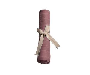 Lange de mousseline de coton bio 65 x 65 Vieux rose Filibabba® -