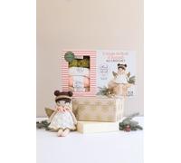 L'ange De Noël D'annab Au Crochet - Coffret Avec 1 Livret, 4 Pelotes, 1 Crochet, De La Ouate, Du Fil Noir À Broder, 1 Aiguille, 1 Bouton En Bois