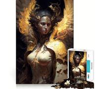 L'Ange des Ténèbres Puzzle 1000 pièces pour Adultes Jeu de Concentration mentale Découpe Laser de qualité supérieure Activité familiale Amusante en soirée (50x75cm)